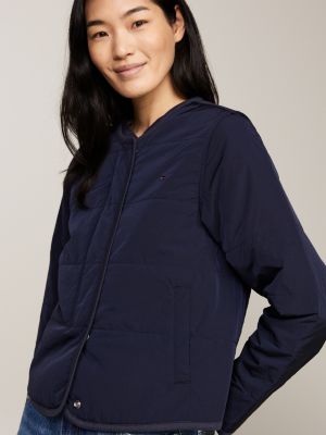 Doudoune sans col a doublure en jersey Bleu Tommy Hilfiger