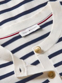 Fine Knit Jersey Crew Neck Cardigan — Multi 6