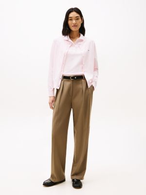 rosa jersey-cardigan mit rundhalsausschnitt für damen - tommy hilfiger