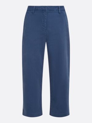 blau relaxed straight cropped fit chinos für damen - tommy hilfiger