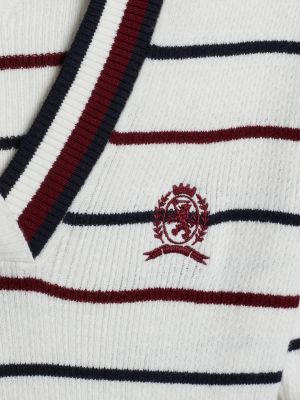 white crest global stripe short sleeve jumper for women tommy hilfiger