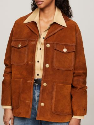 Tommy hilfiger suede jacket top