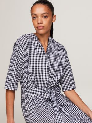 Gingham shirtdress best sale