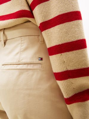 braun relaxed fit chino-shorts für damen - tommy hilfiger