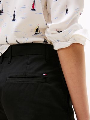 shorts chino relaxed fit nero da donne tommy hilfiger