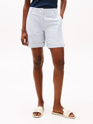 blau relaxed fit chino-shorts für damen - tommy hilfiger