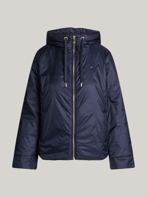 Tommy Hilfiger - Veste Zippée Capuche Colourblock 4554 Blanc Bleu Marine  Rouge 