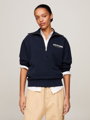 Sweat bleu tommy hilfiger femme hot sale