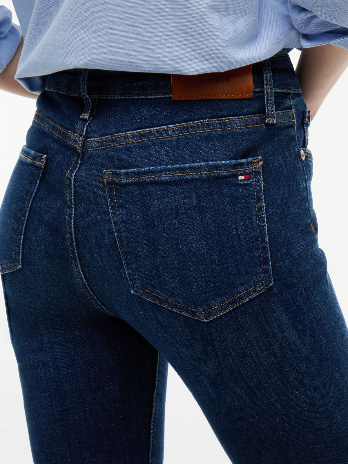 Como Mid Rise Skinny Jeans — Blue