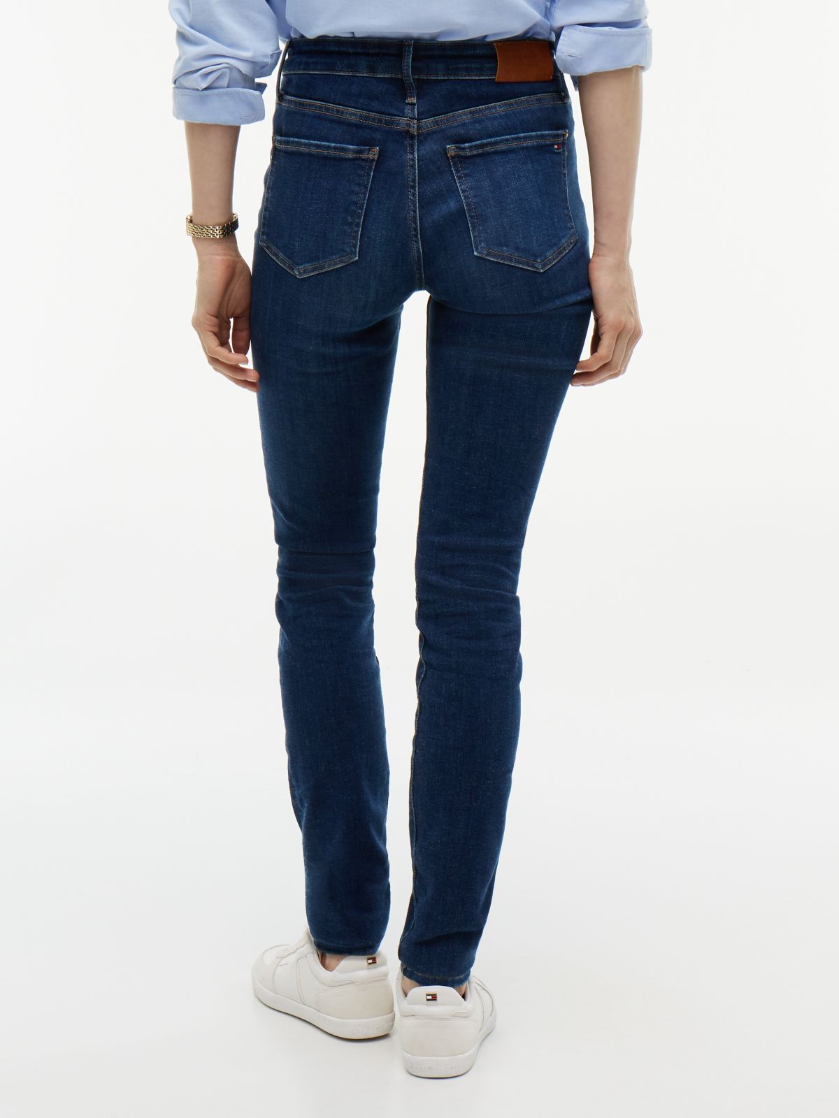 Como Mid Rise Skinny Jeans — Blue