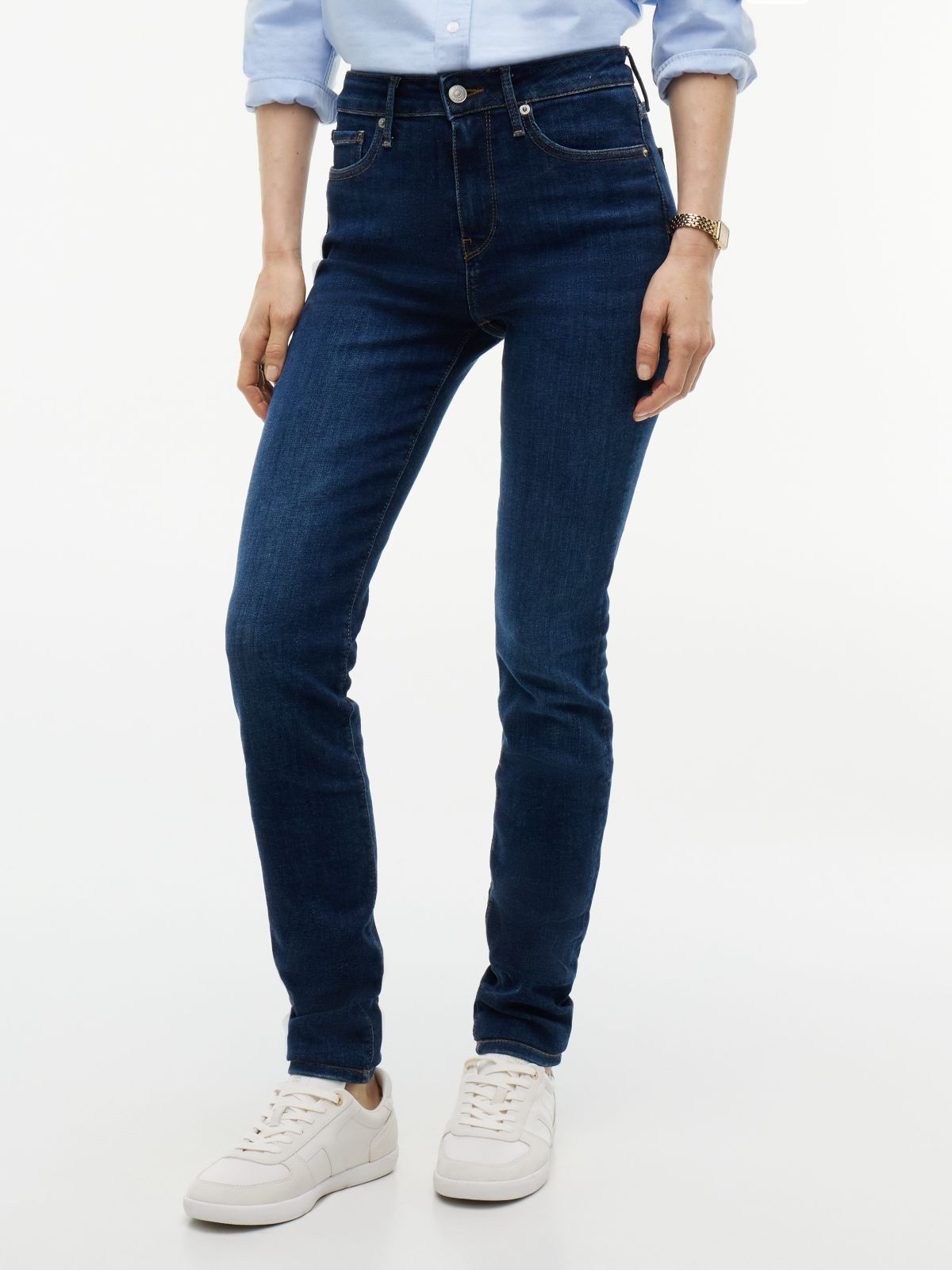 Como Mid Rise Skinny Jeans — Blue