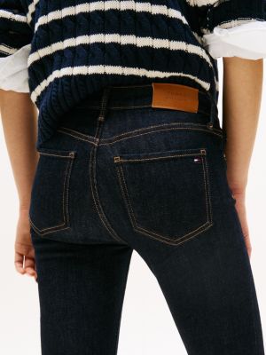 jeans como skinny fit a vita media blu da donne tommy hilfiger