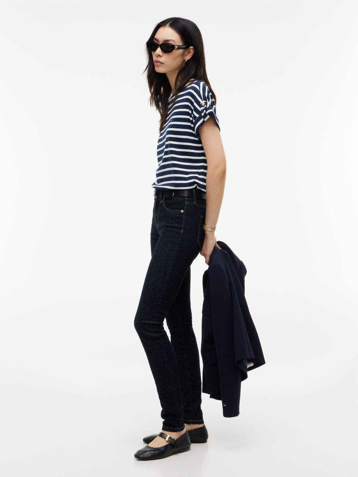 Como Mid Rise Skinny Jeans — Blue
