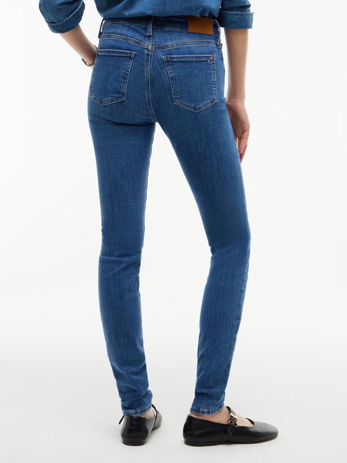 Como Mid Rise Skinny Jeans — Blue