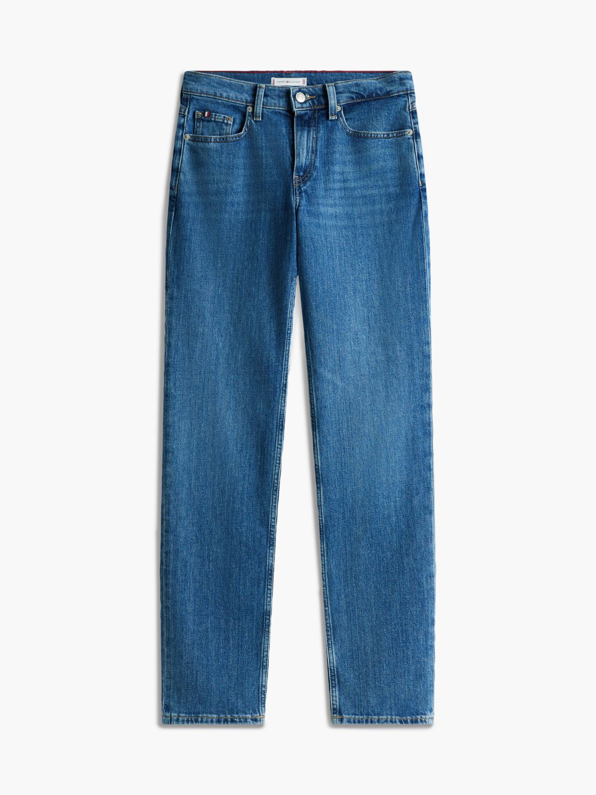 Mid Rise Classic Straight Jeans — Blue