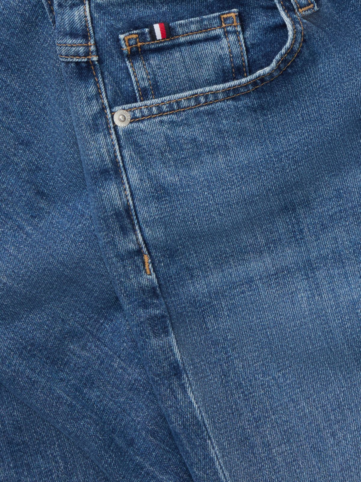 Mid Rise Classic Straight Jeans — Blue