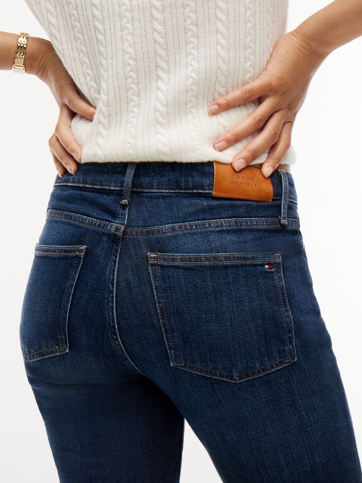 Mid Rise Bootcut Jeans — Blue