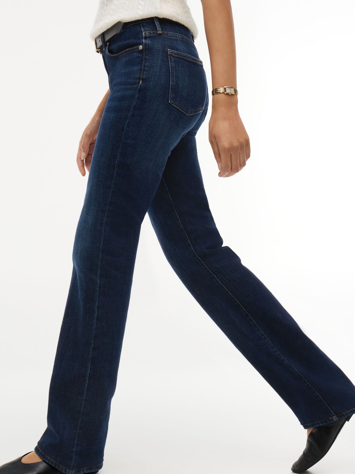 Mid Rise Bootcut Jeans — Blue