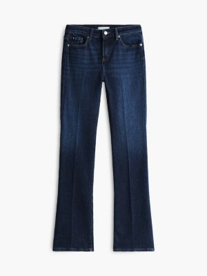 blue mid rise bootcut jeans for women tommy hilfiger