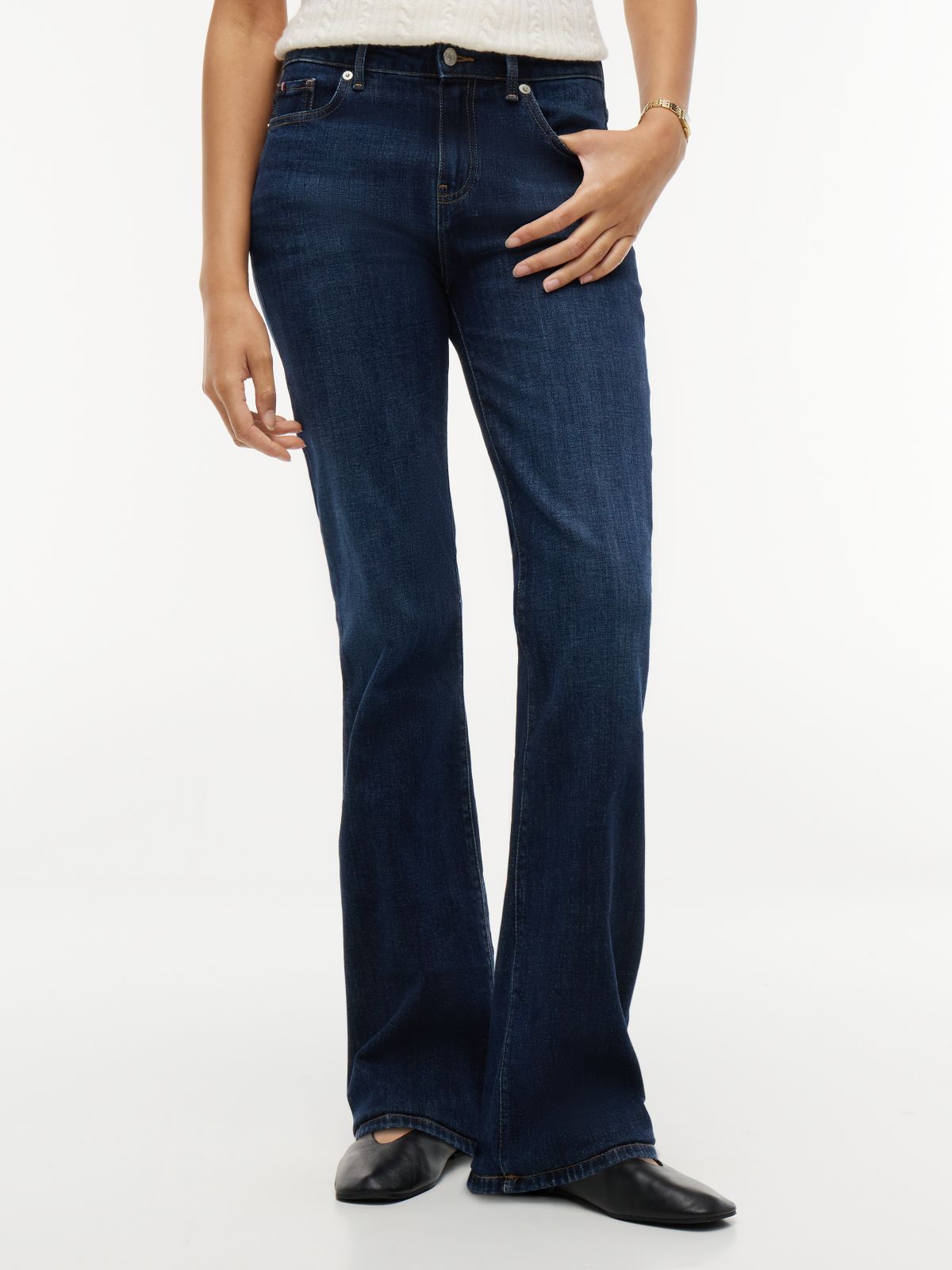 Mid Rise Bootcut Jeans — Blue