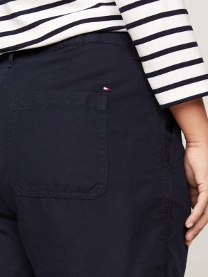 shorts chino curve slim fit dritti blu da donne tommy hilfiger