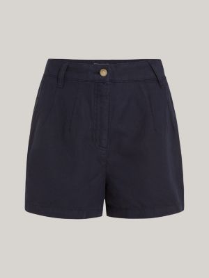 shorts chino curve slim fit dritti blu da donne tommy hilfiger