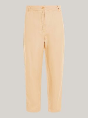 Curve Straight Leg Fitted Straight Trousers | Beige | Tommy Hilfiger