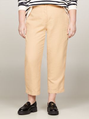 flared snakeskin print trousers, Tommy Hilfiger