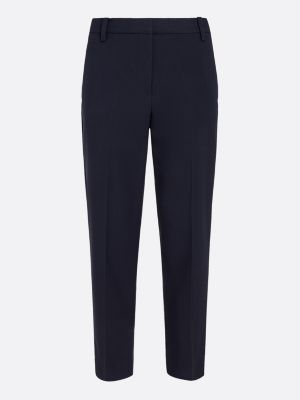 pantalón curve de pernera recta y corte slim azul de mujeres tommy hilfiger