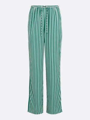 pantaloni curve senza chiusura a righe verde da donne tommy hilfiger