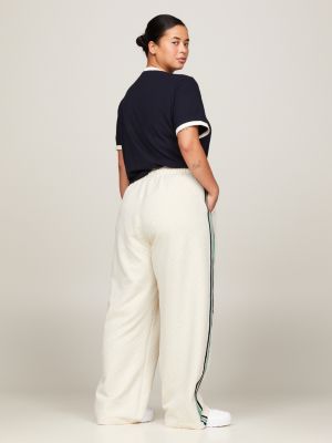Curve Sport TH Monogram Jacquard Relaxed Joggers | Beige | Tommy 