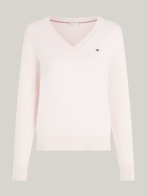 Roze tommy discount hilfiger trui dames