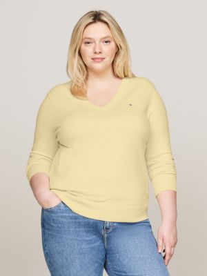 Plus size yellow jumper hotsell