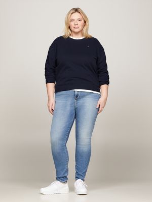 denim curve th flex harlem skinny jeans mit hohem bund für damen - tommy hilfiger