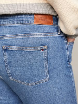 jeans curve a campana e vita alta sbiaditi blu da donne tommy hilfiger