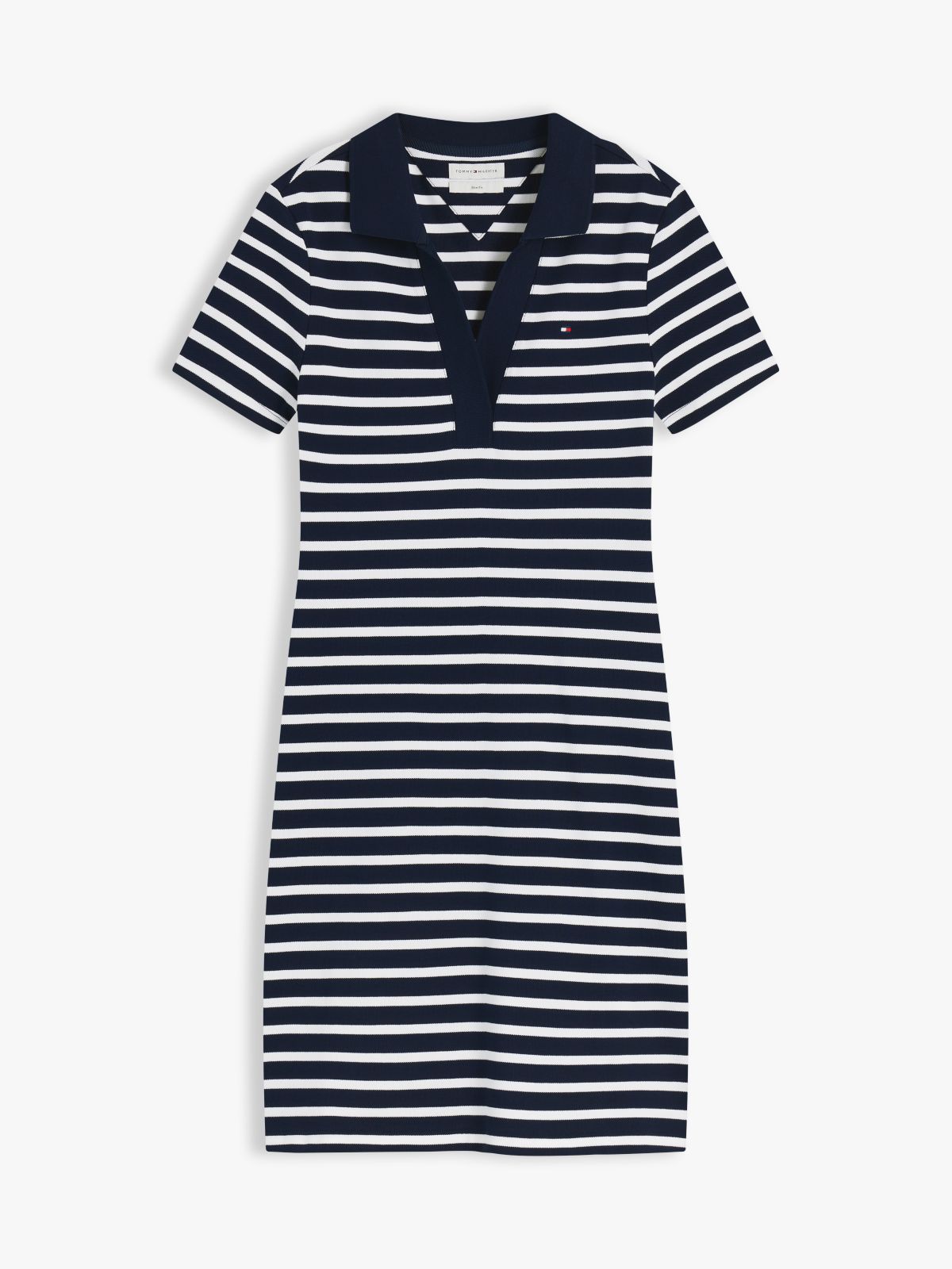 1985 Slim Mini Short Sleeve Polo Dress — Multi