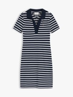 1985 Slim Mini Short Sleeve Polo Dress — Multi 5