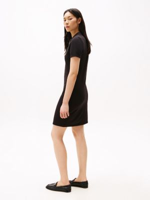 black 1985 collection mini polo dress for women tommy hilfiger