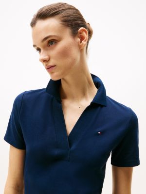 blue 1985 collection mini polo dress for women tommy hilfiger