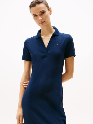 blue 1985 collection mini polo dress for women tommy hilfiger