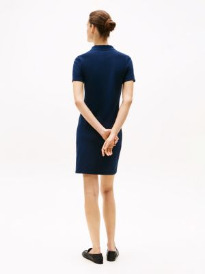 blue 1985 collection mini polo dress for women tommy hilfiger