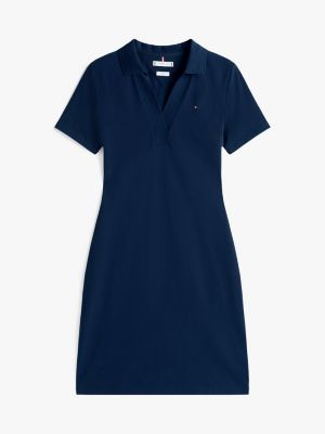 blau 1985 collection mini-polokleid für damen - tommy hilfiger