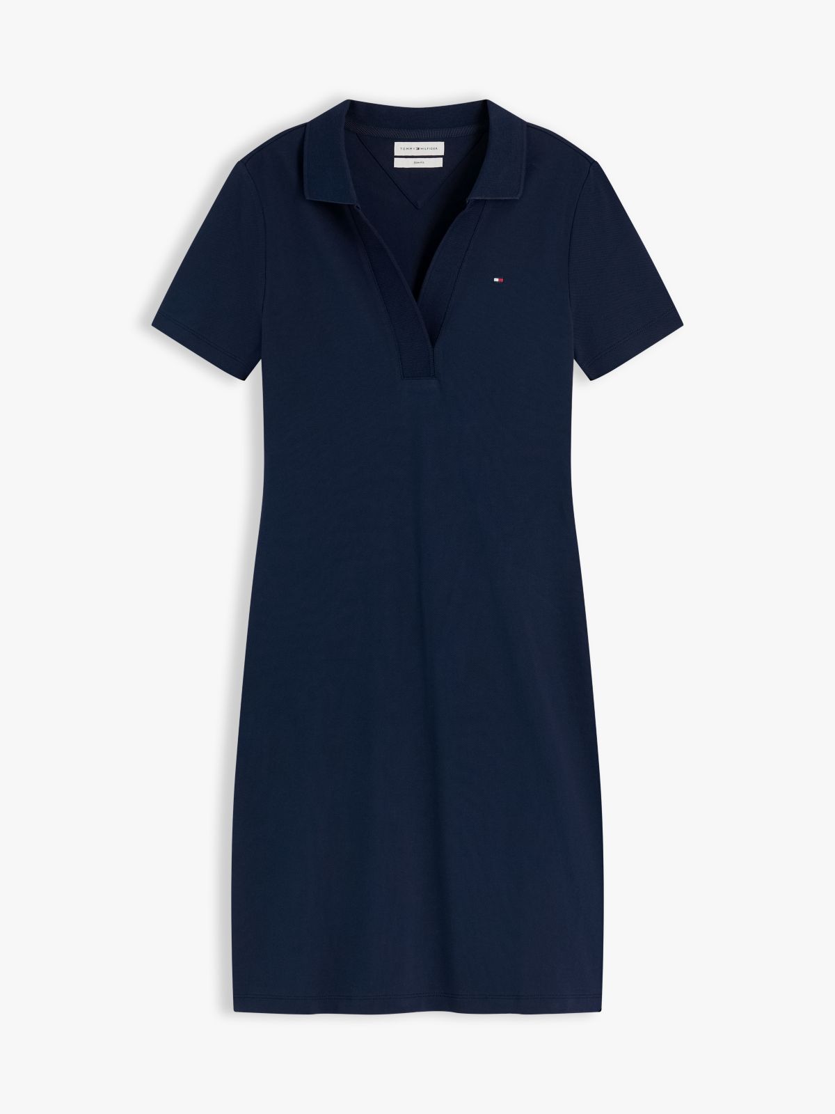 1985 Slim Mini Short Sleeve Polo Dress — Blue