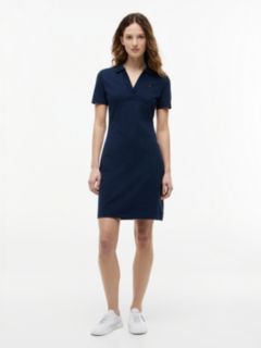 1985 Slim Mini Short Sleeve Polo Dress — Blue 1