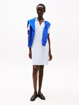 blue 1985 slim fit mini-polokleid für damen - tommy hilfiger