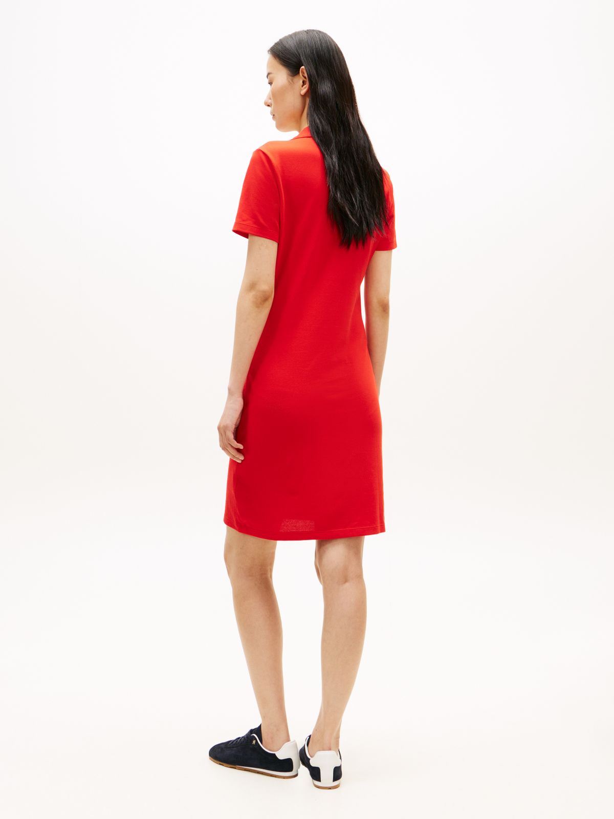 1985 Slim Mini Short Sleeve Polo Dress — Orange