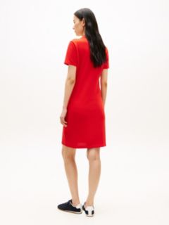 1985 Slim Mini Short Sleeve Polo Dress — Orange 4