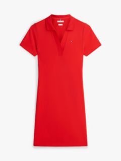 1985 Slim Mini Short Sleeve Polo Dress — Orange 5
