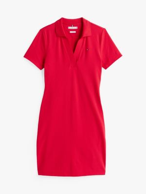 rot 1985 collection mini-polokleid für damen - tommy hilfiger