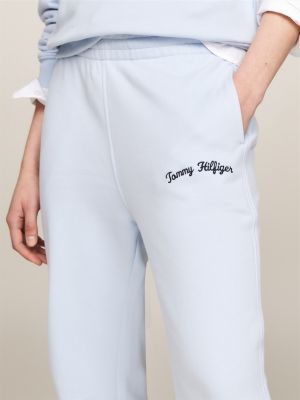 joggers con logo blu da donne tommy hilfiger